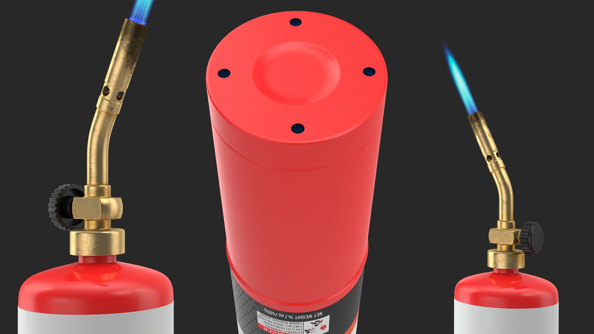 3D Pencil Tip Handheld Propane Torch with Cylinder Kit model