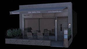3d model bar shop street
