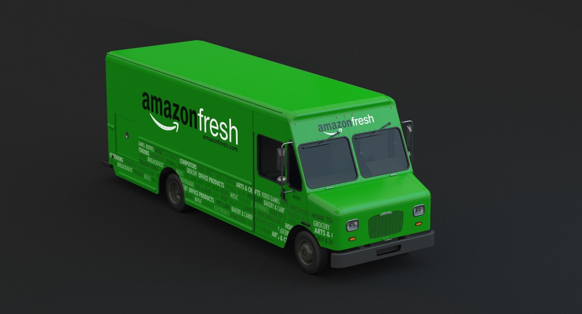 amazon fresh delivery truck 3d model