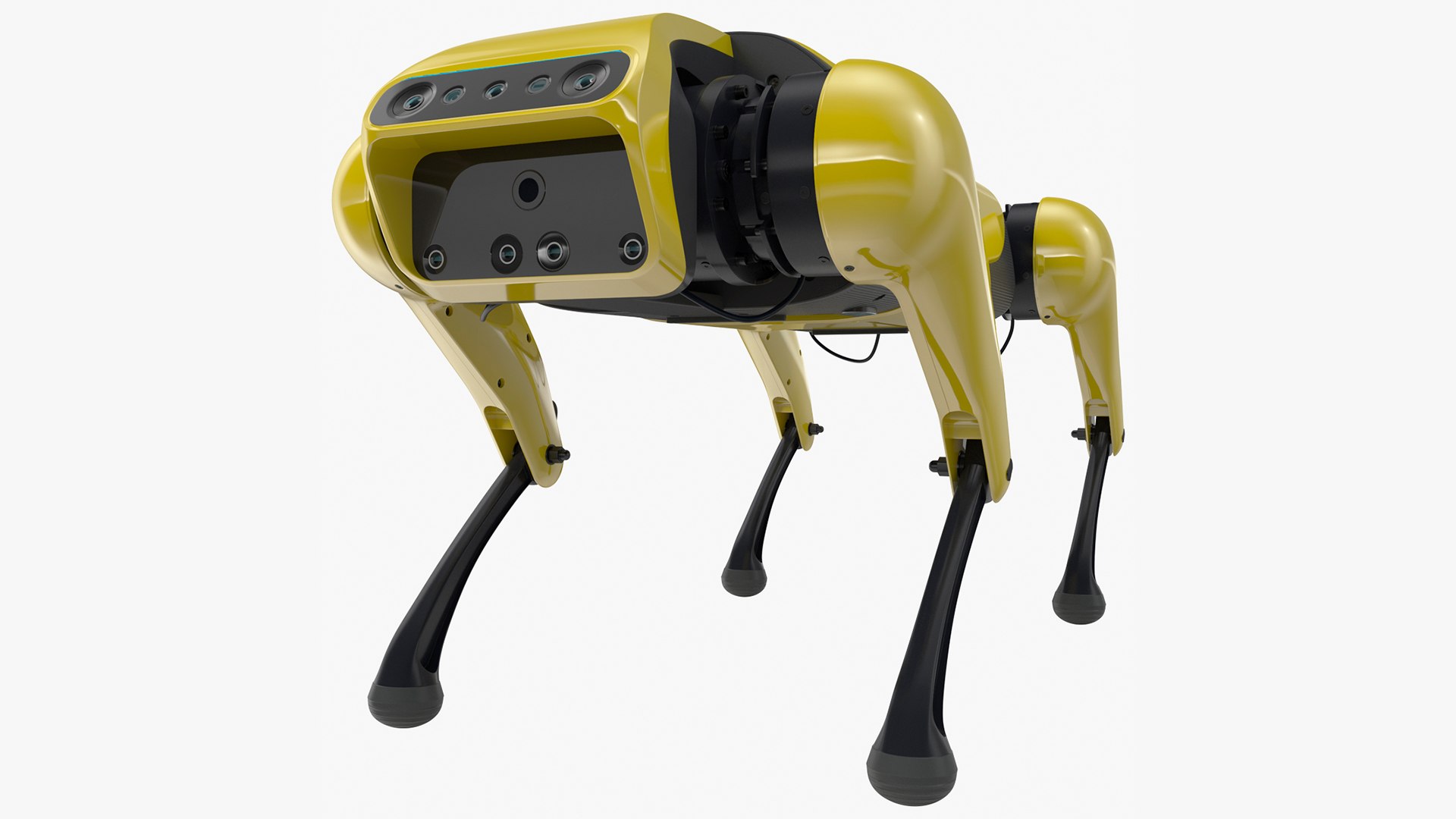 Dog Robot Yellow 3D model preview