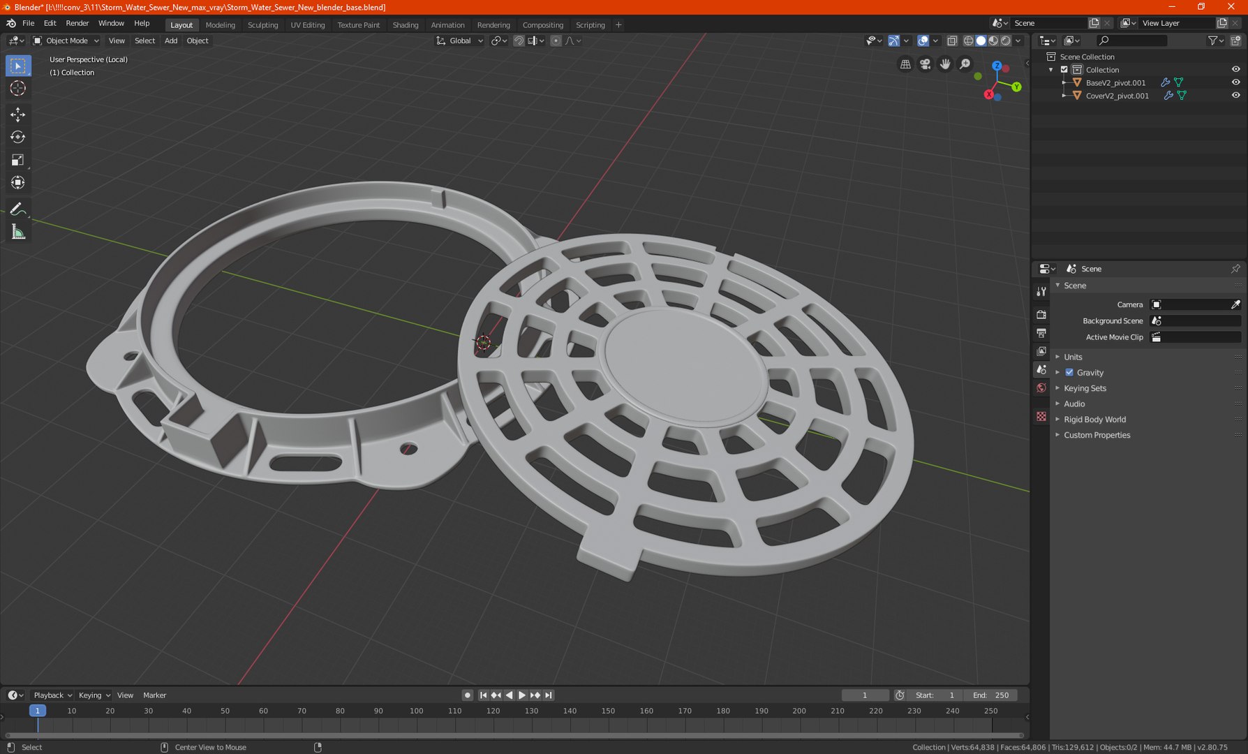 Storm Water Sewer New 3D model - TurboSquid 1961495