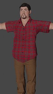 Man 01 Low-Poly Game-Ready Low-poly 3D