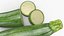 Fresh Green Zucchini Slices 4 3D model