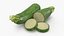 Fresh Green Zucchini Slices 4 3D model