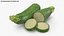 Fresh Green Zucchini Slices 4 3D model