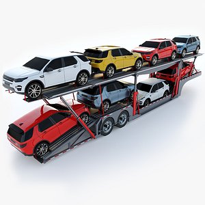 Car carrier Low-poly model