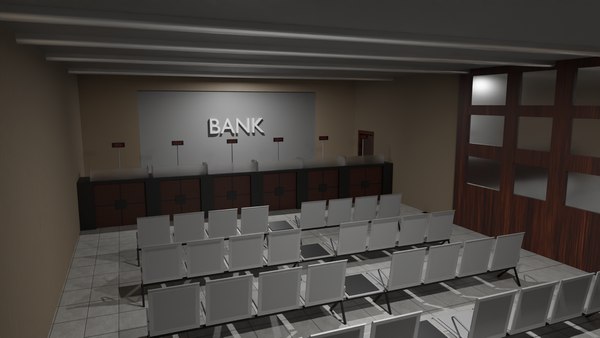 Bank Interior 3D model