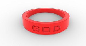 3D God Ring Female Red model