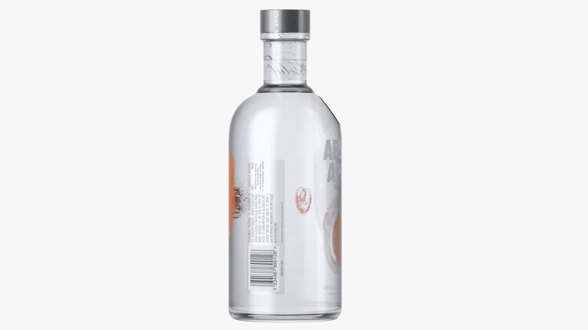 Absolut Apeach Vodka Bottle Model - TurboSquid 1477432
