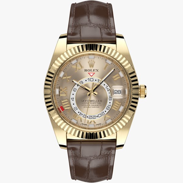 rolex sky-dweller yellow gold obj