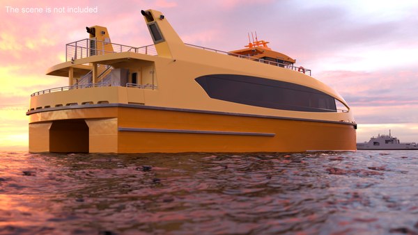 modelo 3d Ferry fluvial de pasajeros - TurboSquid 2259842