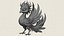 Fantasy-Feuervogel, druckfertiges 3D-Modell