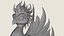 Fantasy-Feuervogel, druckfertiges 3D-Modell