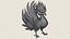 Fantasy-Feuervogel, druckfertiges 3D-Modell