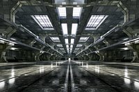 Industrial Sci-Fi Hangar - Cinematic Environment - 005