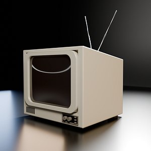 Retro CRT TV 1980s- Vintage Television- Low-Poly Game-Ready PBR 3D model