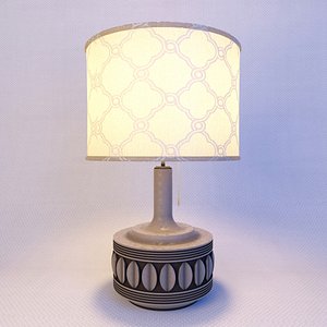 3D metal table lamp lights