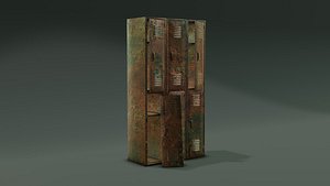 3D Rusty Broken Locker