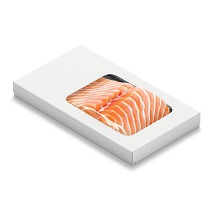 White Salmon Box Pack - fish cardboard tray model