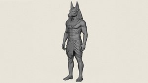 3D Egyptian God Anubis Print Ready 3D Model model