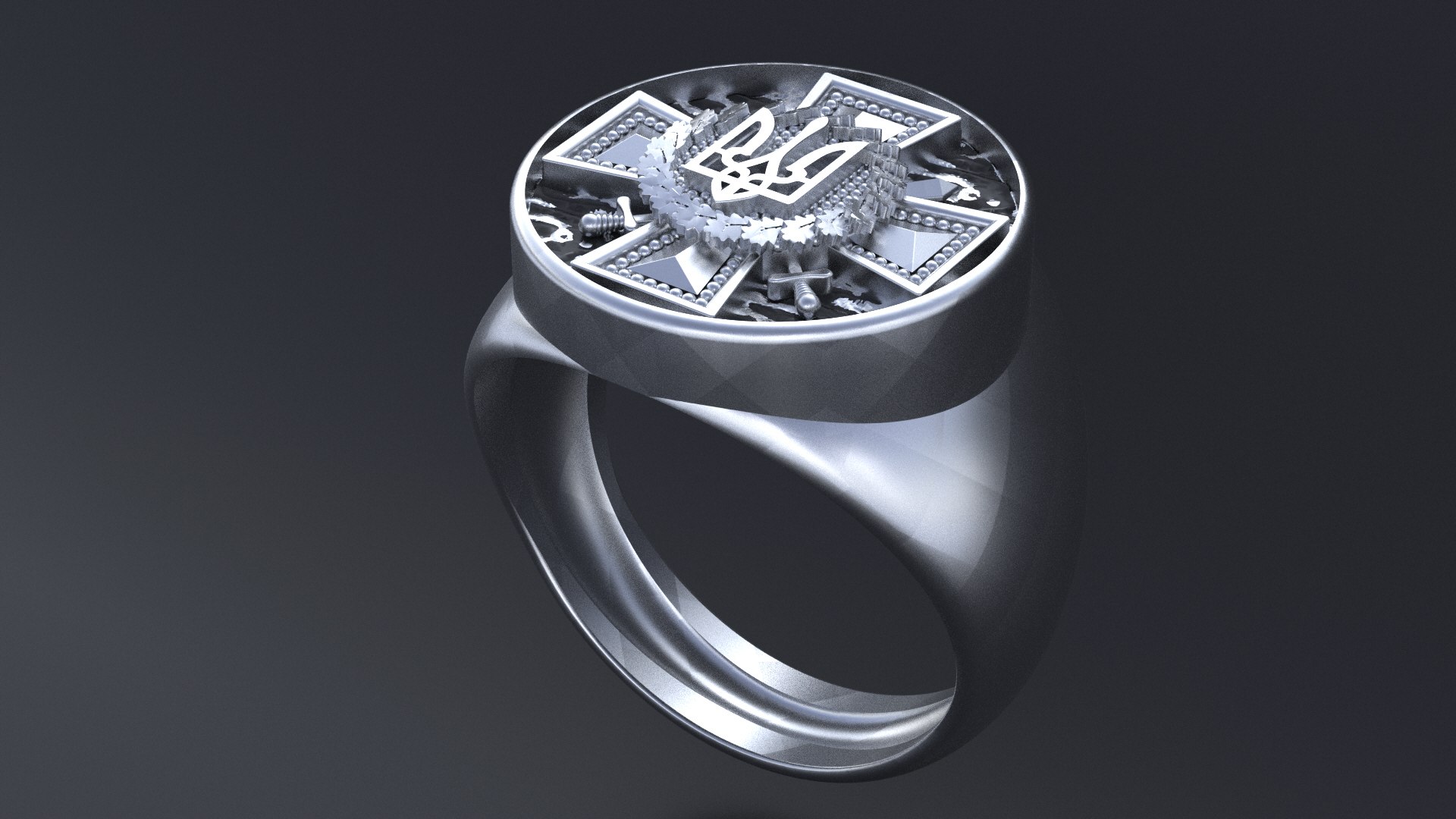 3D Ring Symbols Of The Army Of Ukraine Or Cnc - TurboSquid 1985127