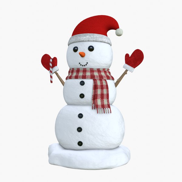 3D Happy Snowman model - TurboSquid 1831084