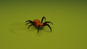 3D low poly spider