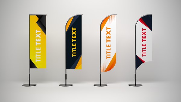 modèle 3D de Drapeaux de bannière Low-poly - TurboSquid 2115497