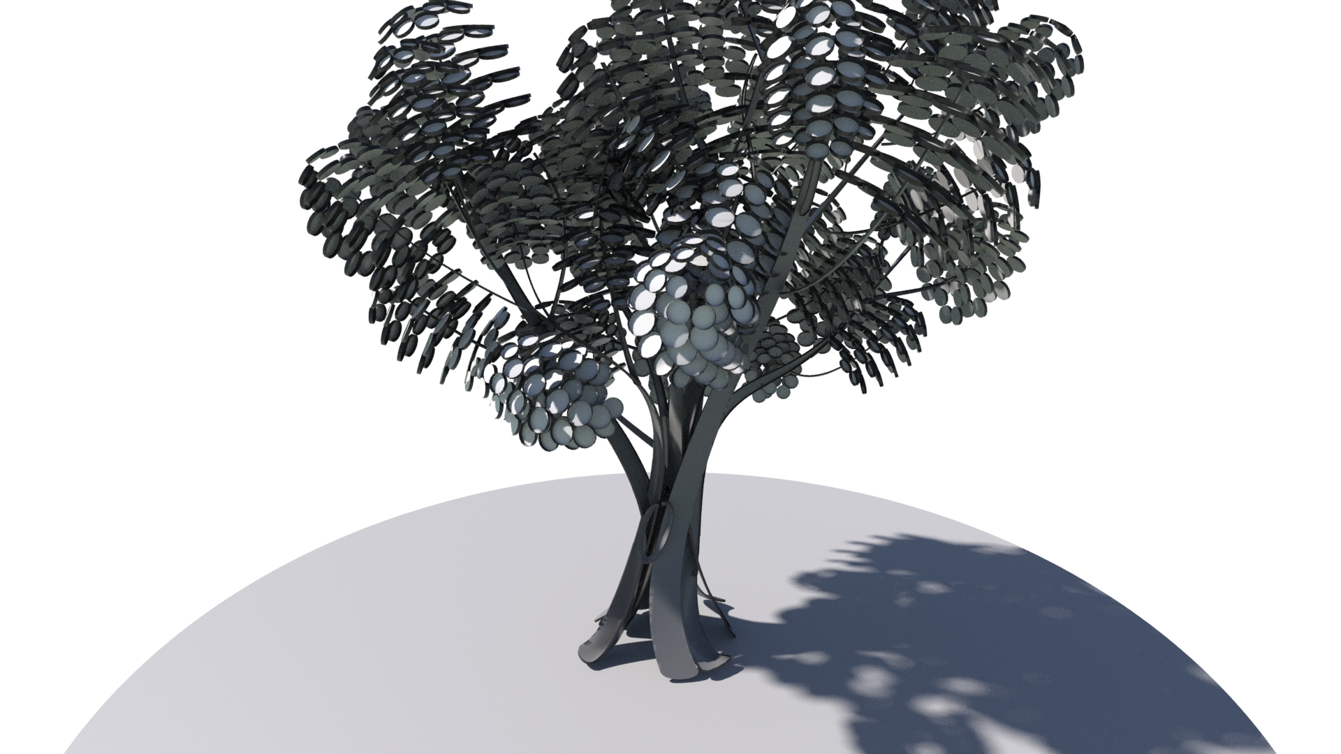 3D A Set Of 9 Stylised Tree Representation Of A Medium Sized Broadleaf ...