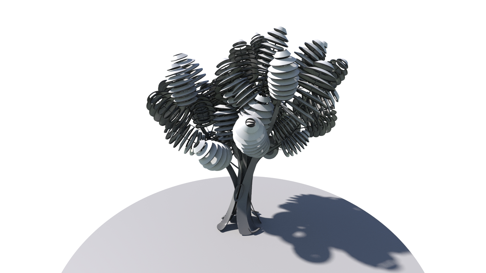 3D A Set Of 9 Stylised Tree Representation Of A Medium Sized Broadleaf ...