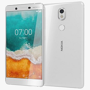 realistic nokia 7 white 3D model