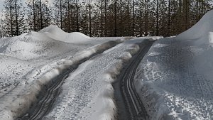 snow landscape 3D model