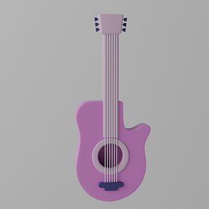 3D Cartoon Guitar