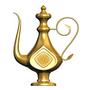 3d model of chinese pot gold