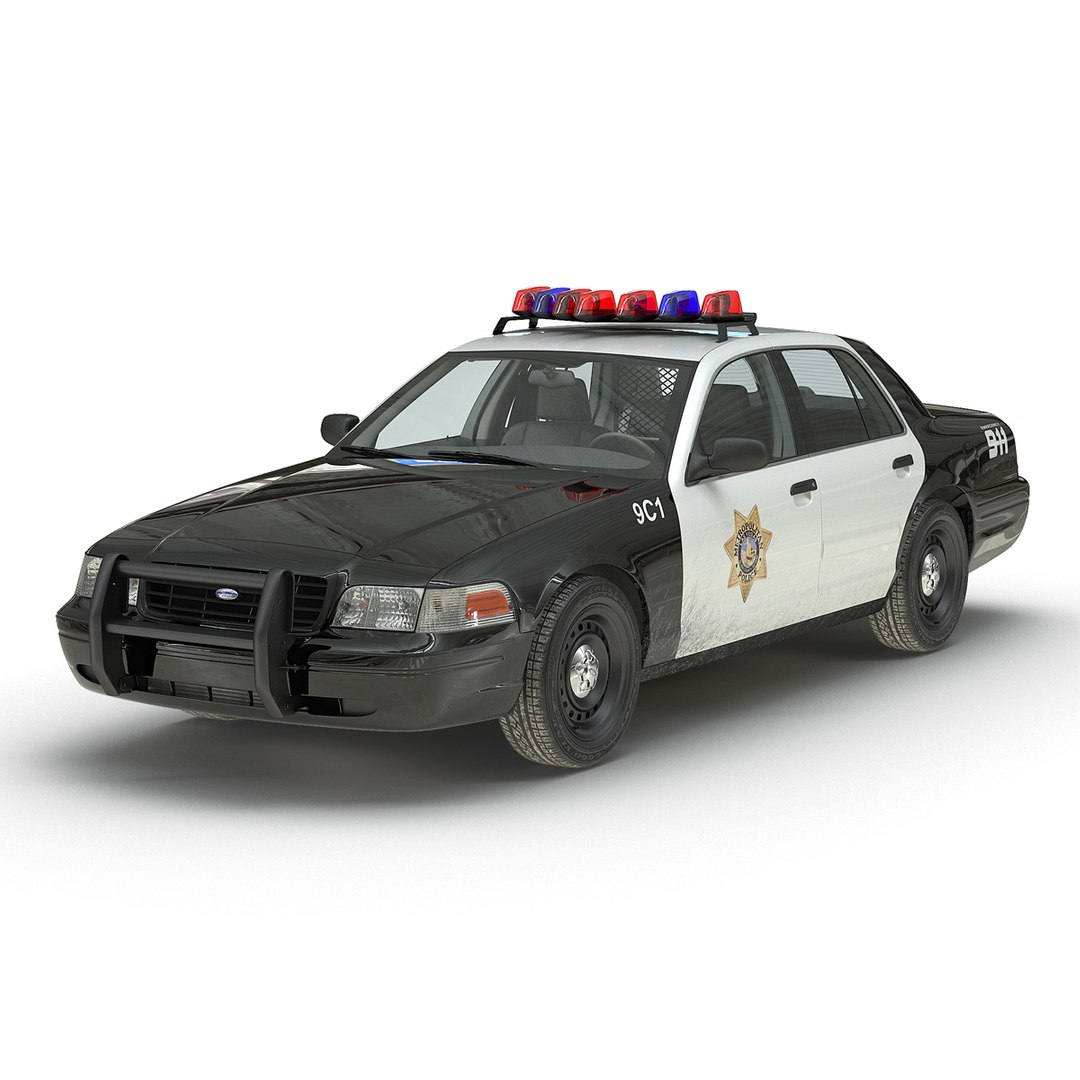 Ford Crown Victoria Police Car 3D model preview