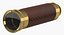 wrapped brass spyglass telescope 3D model