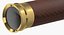 wrapped brass spyglass telescope 3D model