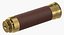 wrapped brass spyglass telescope 3D model