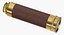 wrapped brass spyglass telescope 3D model