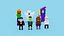 Personaggi di Halloween di Voxel