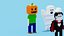 Personaggi di Halloween di Voxel