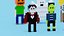 Personaggi di Halloween di Voxel