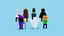 Personaggi di Halloween di Voxel