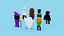 Personaggi di Halloween di Voxel