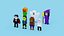 Personaggi di Halloween di Voxel