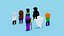 Personaggi di Halloween di Voxel