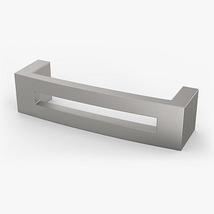 3D model Kitchen Cabinet Handle Flat Silver
