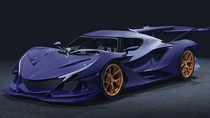 2018 Apollo Intensa Emozione Carbon Purple 3D Model  Hypercar 3D model