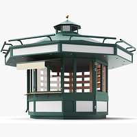Detailed Kiosk Green