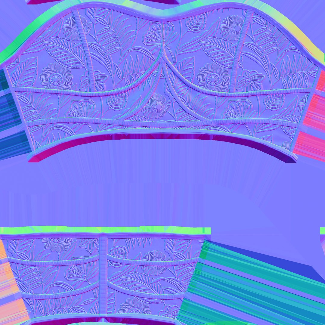 3D Strapless Top With Lace Texture Effects - TurboSquid 1993518
